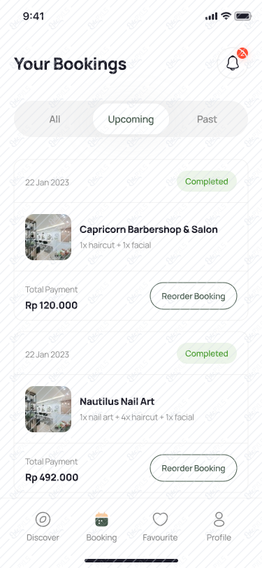 Bookings - Past