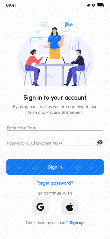 2.1 Signin Screen