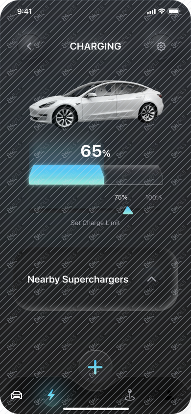 Tesla-Charge Screen