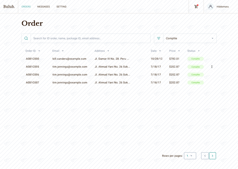 Order List - filter for complite