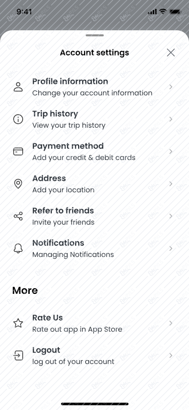 Account settings