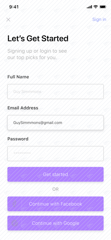 09 - Sign Up Screen