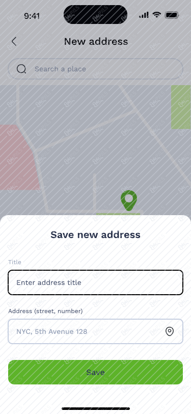 Save new address