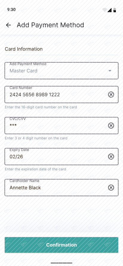 Add Payment Method- complete