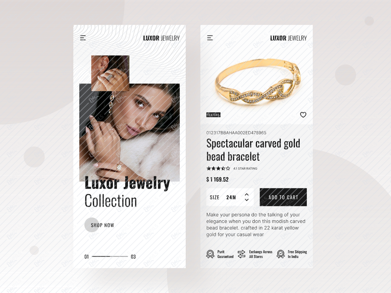 women's jewellery store app ui kit