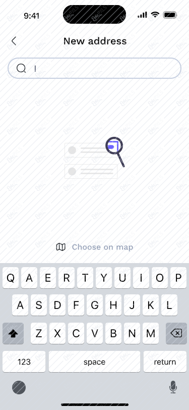 Tap to search