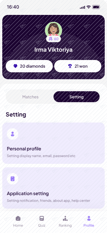 Profile - Setting