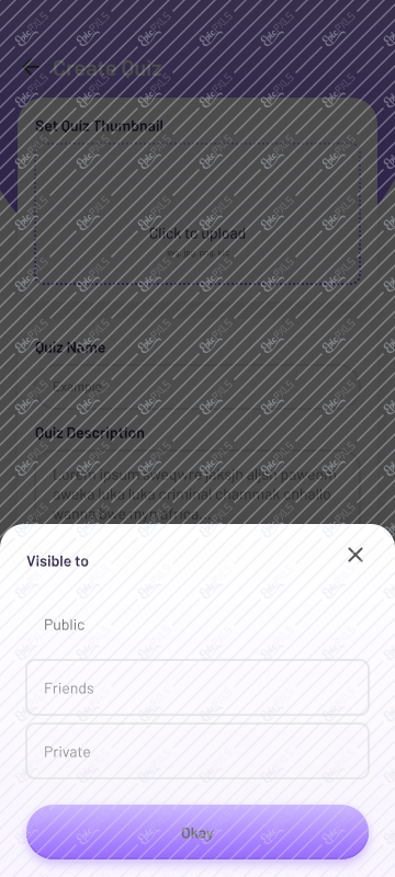 30_Create Quiz Page Default_Public_Visible to