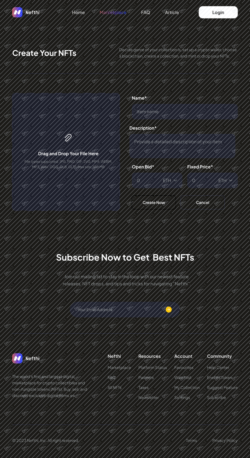 Tablet - Upload NFTs