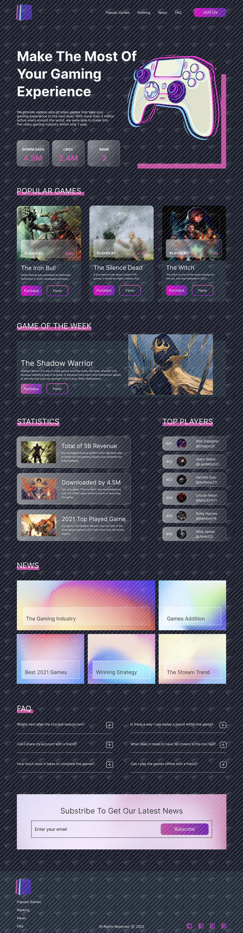 Games Landing Page 3