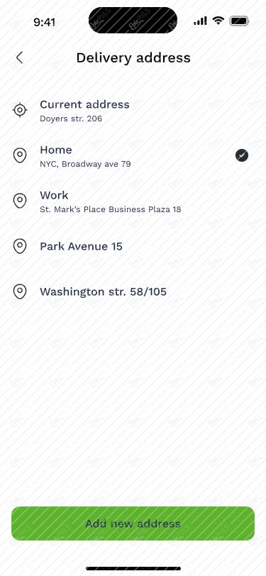 Delivery address