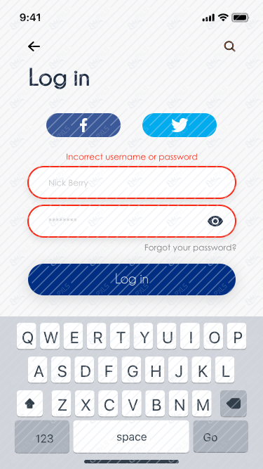 LOG IN-ERROR