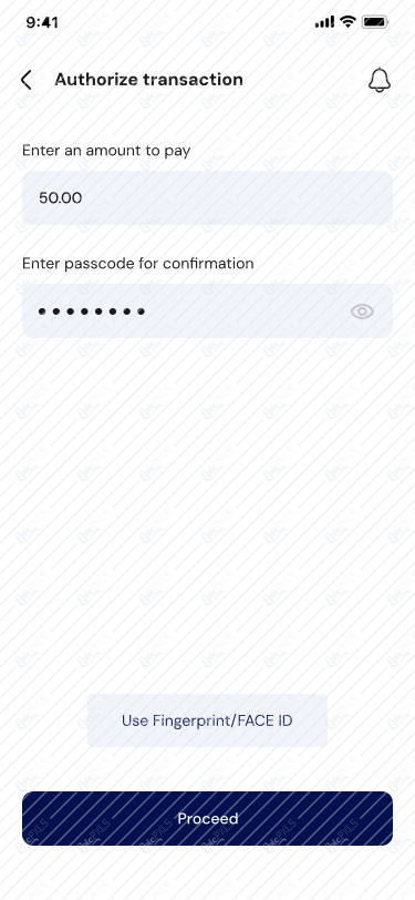 Authorize transaction