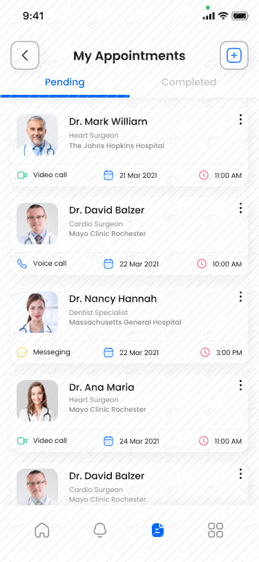 My Appointments (pending)