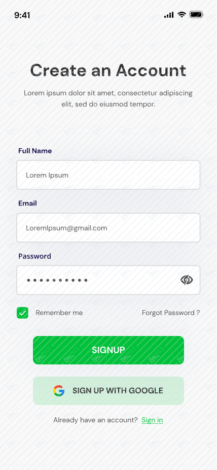 1.3: Sign up