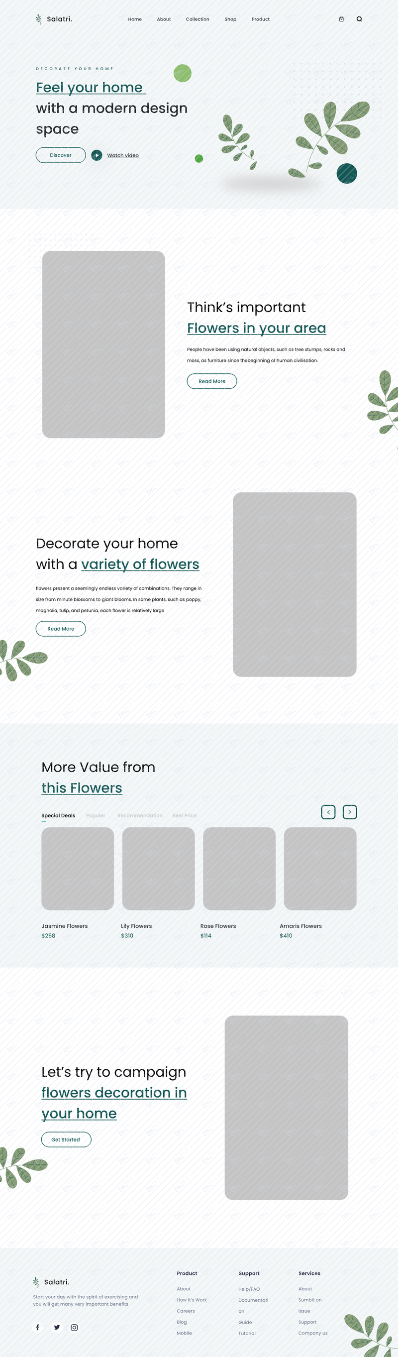 Flowers Landing Page