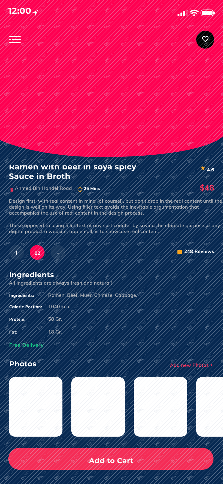 SINGLE FOOD DETAILS