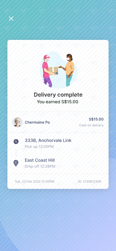 delivery complete