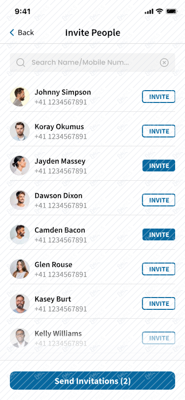 Invite local address book