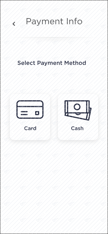 Payment Info Screen 1