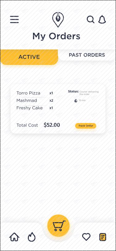 My Orders Screen 1 - Active Orders