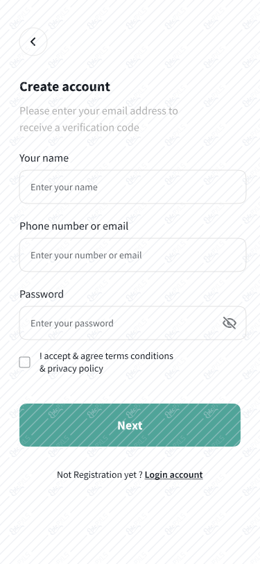 Create account