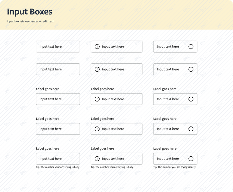 Input Boxes