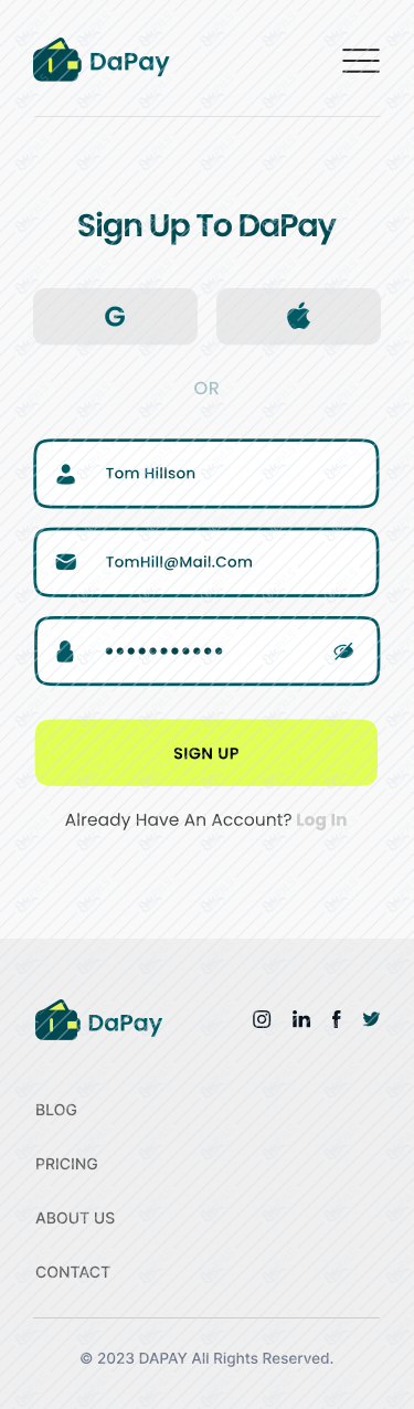 Sign Up