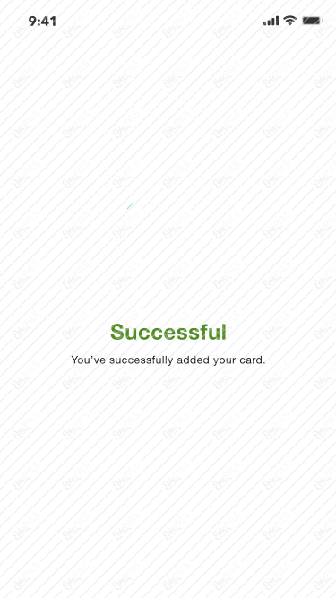 Add Bank account/Successful
