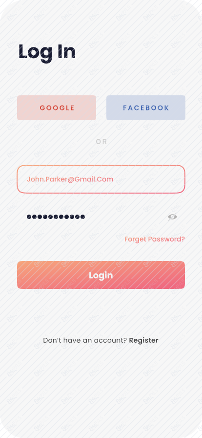 Log In - Active State