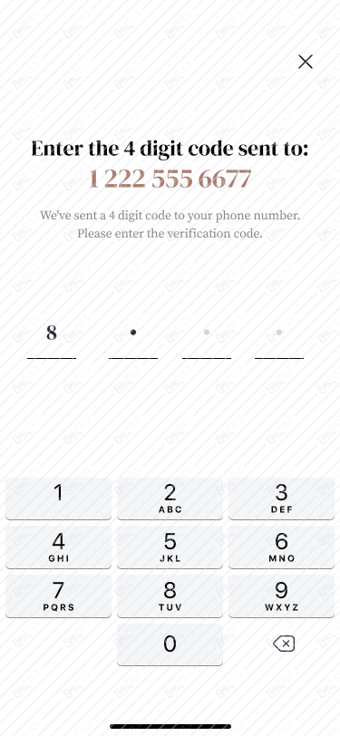 Phone Verification - Typing
