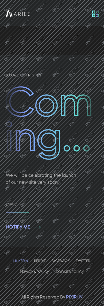 MOBILE COMING SOON PAGE