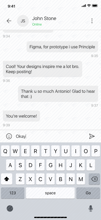 Chat (Typing a message)