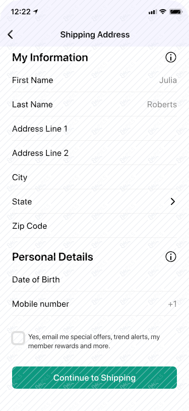 Shipping Address
