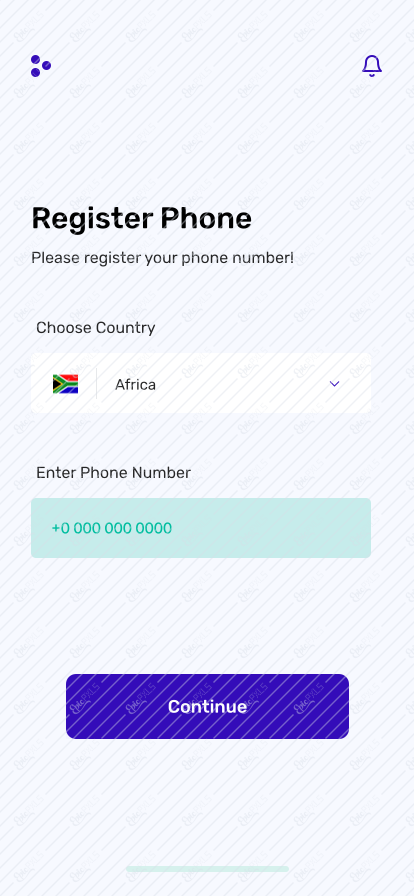 Phone Number Varification Screen
