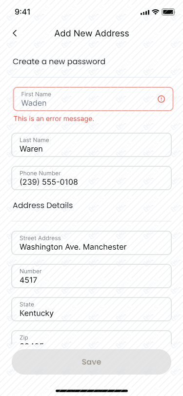 88_Add New Address - input error