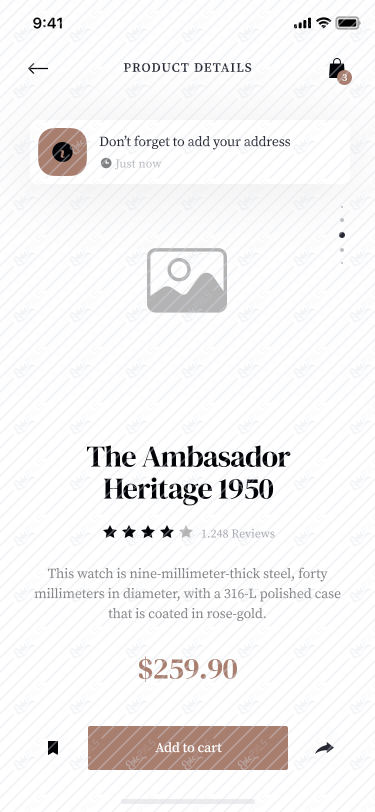 In-app alert