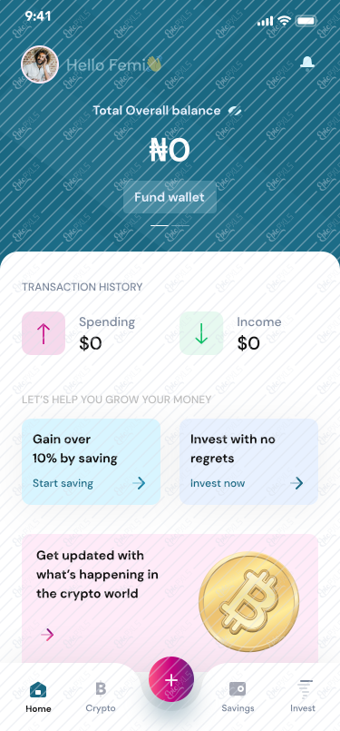 Landing page 1/new user