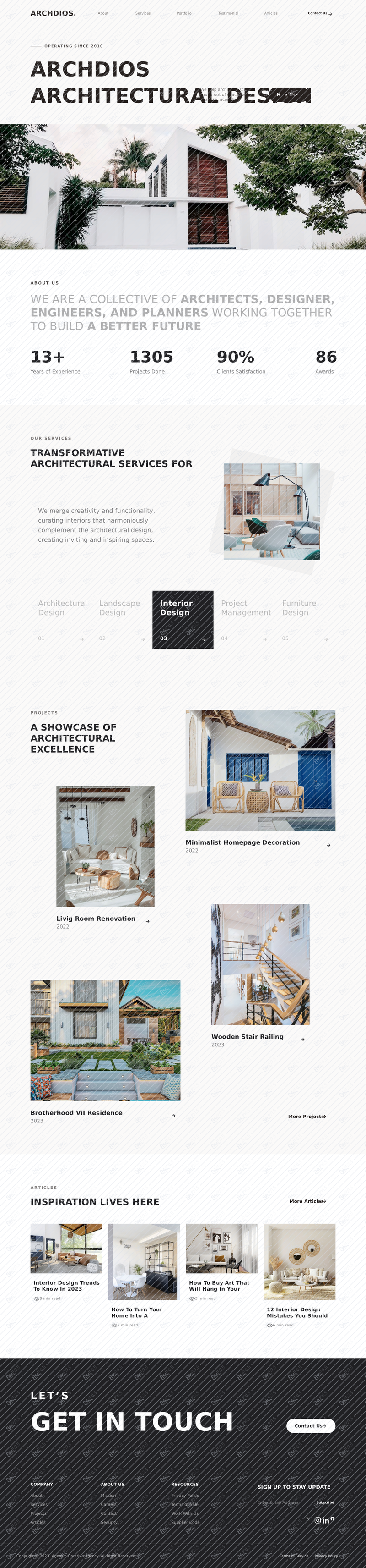 Archdios Landingpage