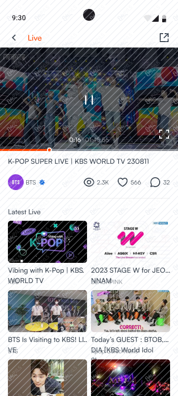 Live Streaming / Hover