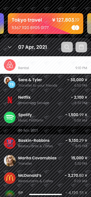 Dark / Transactions