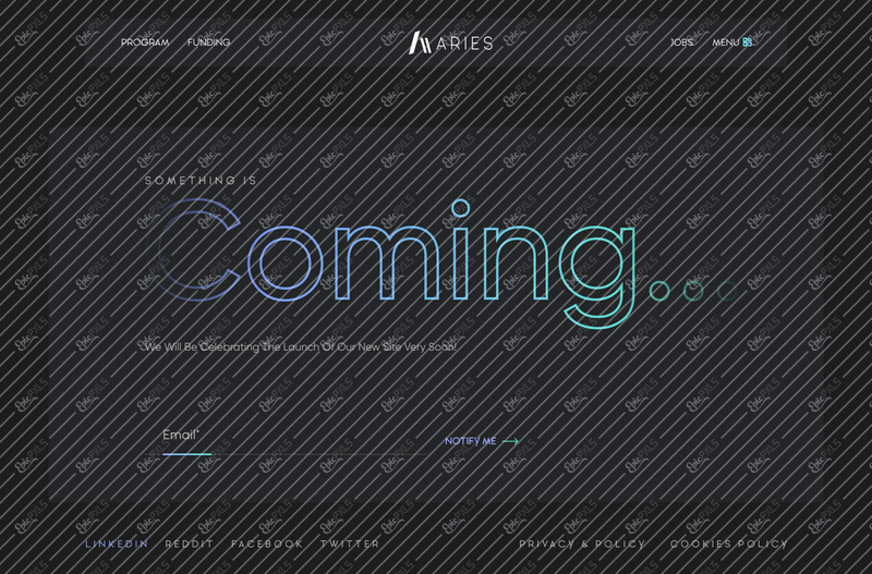 COMING SOON PAGE