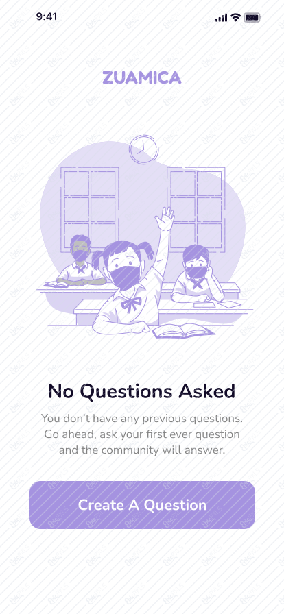 Questions Empty State Screen