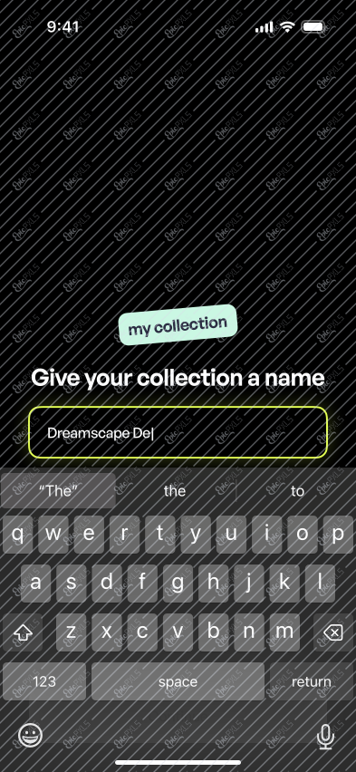 Collection name - focused