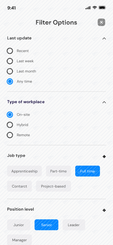 3.2.5: Search, filter option
