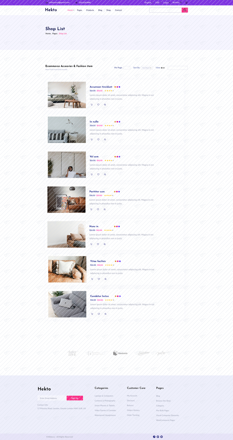shop list
