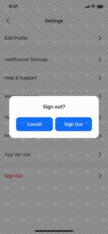 [My] Settings_Sign Out