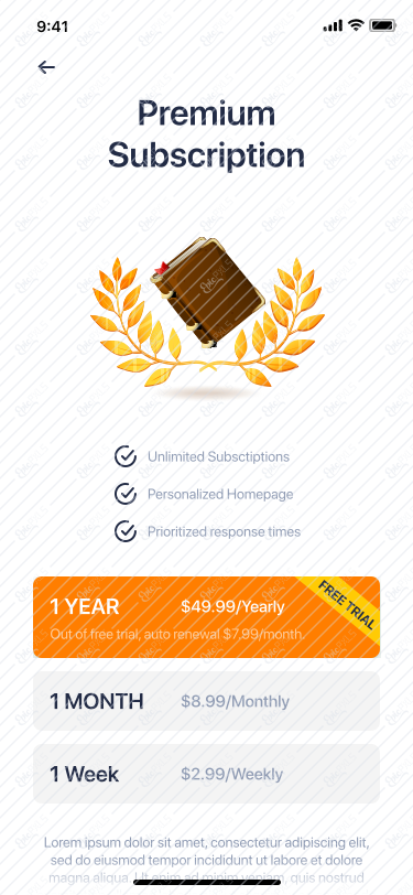 8. Premium Subscription