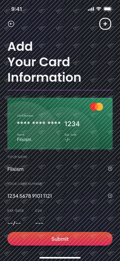 Account Setting - Card Info
