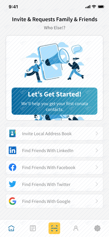 Invite & Requests Family and Friends